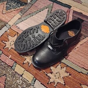 Men's Black Leather Shoes Harley Davidson Size 11 menslist For 169.00 asking 25.